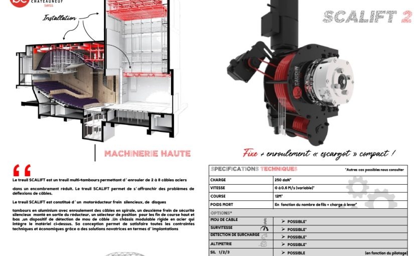 Scalift avec frein de secours